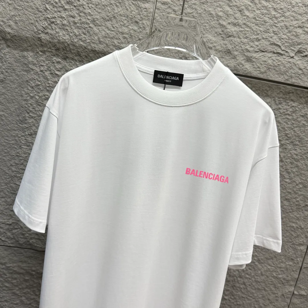 BALENCI*GA 2025 New Arrival T Classic Pink T Same Style ：Black White Size： S （90-130 ） M （120-150 ） L （140-165 ） XL （160-180 ） XXL （180-210 ）